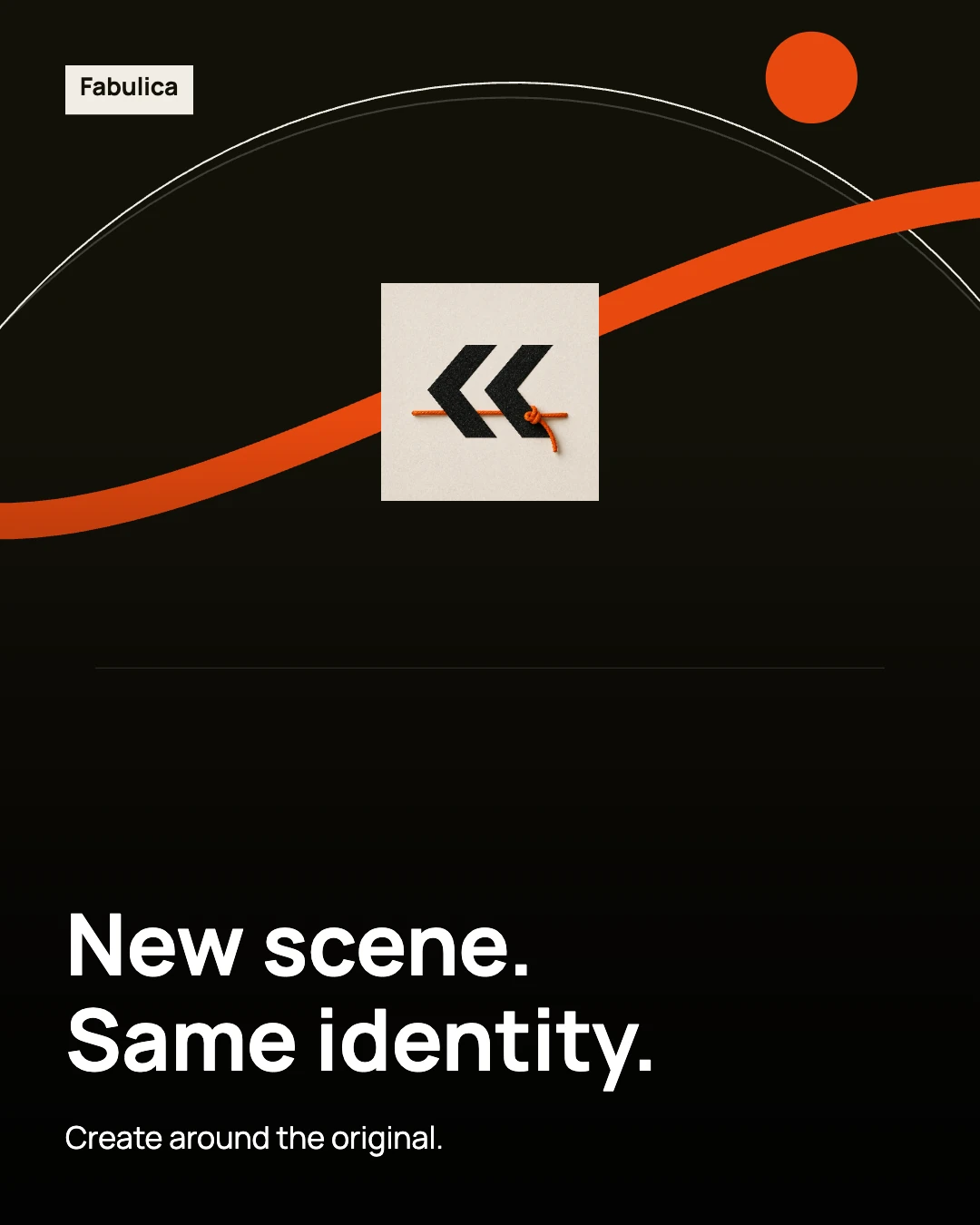 Англомовний пост New scene. Same identity. Оригінальний логотип збережено без перемальовування.